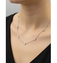 Çelik Silver Papatya Kolye - 25-clkk180