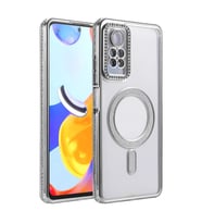 Xiaomi Redmi Note 12 Pro 4g Joke Simli Magneticsafe Kılıf - Gümüş