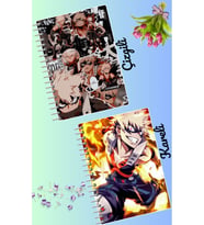 Bakugo katsuki defter seti 2 adet A4 boyutu 21*30 çizgili + kareli 60 syf