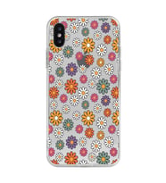 Iphone Xsmax Uyumlu Çiçek Desenli Şeffaf Telefon Kılıfı