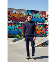 Erkek Dik Yaka Fermuarlı Standart Kol Regular Kalıp Sweatshirt Fonksiyonel Dayanıklı Rahat