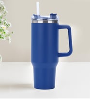 Pipetli Çelik Termos 1180 ml (Mavi)