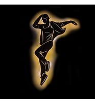 Lucenda Led Işıklı Dans Temalı Tablo Dylon Dekoratif Gece Lambası (Sarı)