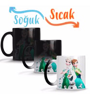 Elsa Frozen Fever Anna Olaf Sihirli Kupa Bardak Porselen