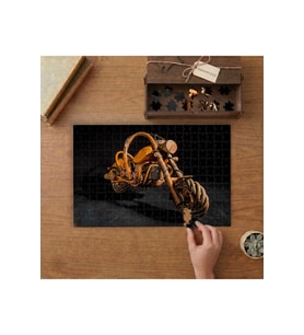 Tahta Motosiklet Tasarımı 240 parça Ahşap Puzzle Ahşap Kutuda MP04967