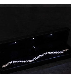 Gümüş Işıklı Kutulu Taşlı Gurmet Kadın Bileklik SL6532