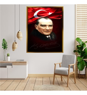 ÇERÇEVELİ ATATÜRK TABLO S654