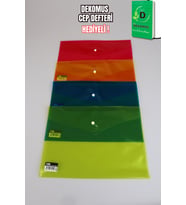 x Dekomus Rainbow Sort Collection 5 Adet Çıtçıt Dosya "Dekomus Cep Defteri Hediyeli"