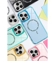 Newface Apple iPhone 16 Plus Live Diamond Magsafe Kapak - Mavi