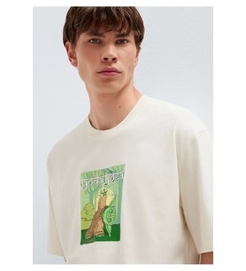 Mavi M0613351-70056 Mavi Yoda Yoga Baskılı Tişört Erkek T-Shirt