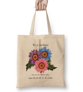 Sunflower Bez Çanta Uzun Saplı