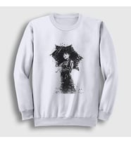 Presmono Unisex Beyaz Umbrella Wednesday Addams Family Addams Ailesi Sweatshirt 366338tt
