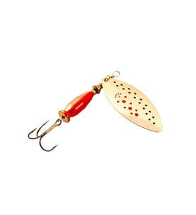 Turna Levrek Alabalık Döner Olta Kaşık - Alp Long - Ladybug/Altın - No:2/16GR