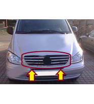 VİTO W639 ÖN PANJUR KROM 7 PRÇ 2003 2004 2005 2006 2007 2008 2009 2010