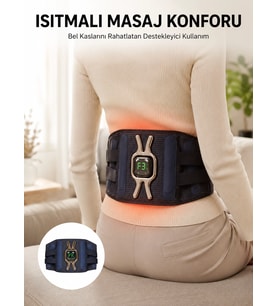 Isıtmalı Bel Ve Bacak Masaj Kemeri Vücut Destekli