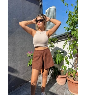 Oval Kesim Kadın Crop