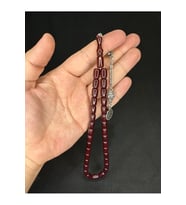 SIKMA ÇUBUK KEHRİBAR TESBİH KAHVERENGİ RENKLİ KAPSÜL KESİM 11,5MMX8,5MM