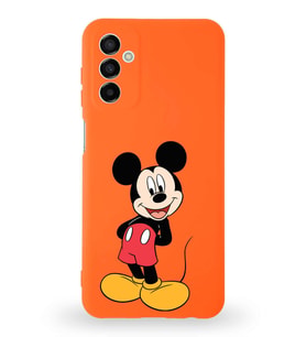 Samsung Galaxy A04s Uyumlu Lansman Kılıf Altı Kapalı İçi Kadife  Mickey Mouse-B Tasarımlı  Kapak (Şeffaf)
