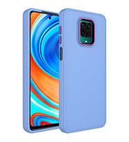 Xiaomi Redmi Note 9S Uyumlu Kılıf Metal Çerçeve ve Buton Tasarımlı Silikon Zore Luna Kapak
