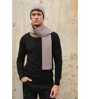 Chuba Erkek Saç Örgü Atkı Bere Takımı Vizon 23W501
