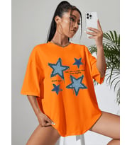Eternal Light Baskılı Tasarım Tshirt (Turuncu)