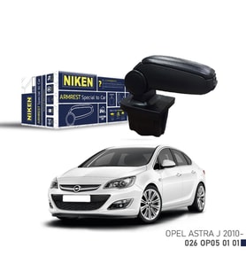 Niken Opel Astra J 2010+ Sonrası Araca Özel Kol Dayama Siyah
