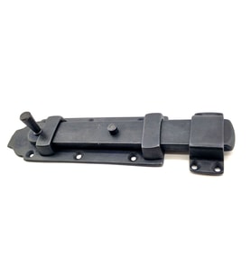 Antika Tarz Dekoratif Pirinç Yassı Kapı Sürgüsü - 55X215 Mm, Oksit