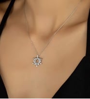 KAR TANESİ 925 AYAR SWAROVSKİ KOLYE