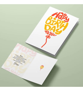 Birthday Yaş Günü Temalı Tebrik Kartı