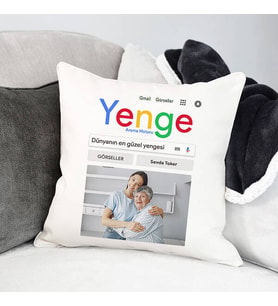 Kişiye Özel Yengeye Hediye Arama Motoru Yastık