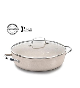Korkmaz Granita 28x7.5 cm Kısa Tencere 4 Litre