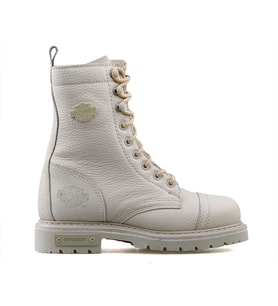 Harley Davidson Colmar Kadın Günlük Bot 025G100328-BEIGE-BASKILI-DERI Bej
