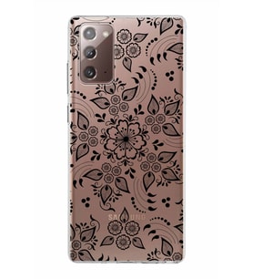 Samsung Galaxy Note 20 Kapak Nostalji Desen Tasarımlı Şeffaf Silikon Kılıf