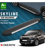 S-Dizayn Peugeot Partner 2 Tepee Skyline Krom Yan Basamak 193 Cm 2008-2018 A+ Kalite