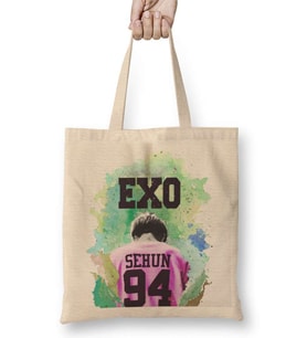 Exo Sehun 94 Bez Çanta Uzun Saplı