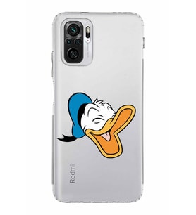 Xiaomi Redmi Note 10 4G  Kamera Korumalı Kapak Donald Duck Tasarımlı Şeffaf  Kılıf