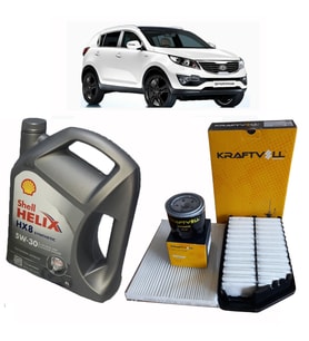 2011-2014 KİA SPORTAGE 1.6 GDİ BENZİNLİ YAĞ BAKIM SETİ HAVA + POLEN + YAĞ FİLTRESİ + SHEL 5W 30