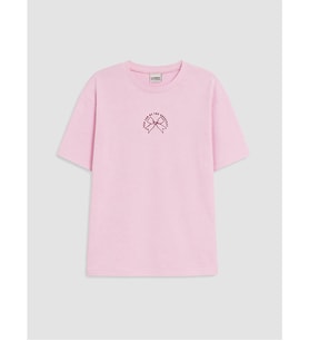 LC WAIKIKI Pembe Baskılı Kız Çocuk Tişört