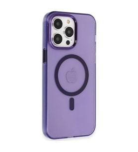Apple İphone 14 Pro Max Kılıf Tron Şeffaf Magsafe Kapak - Derin Mor