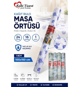 Masa Örtüsü 24 Metre 16 Yaprak Kullan At Masa Örtüsü Sıvı Geçirmez Desenli Örtü 100x150 cm