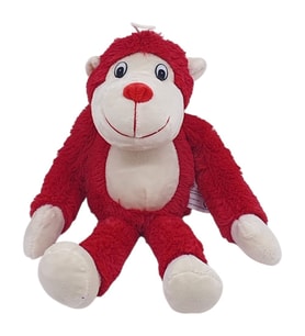 Peluş Maymun 40 cm - Yumuşak Peluş - G5501 - Kırmızı