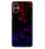 Tecno Spark 9T Kılıf Silikon Desen Özel Seri Blue Red Fire 1637
