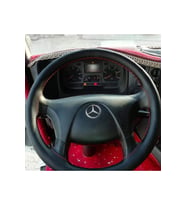 DİKİŞLİ DİREKSİYON KILIFI DAMARLI DERİ KIRMIZI DİKİŞLİ MERCEDES UYUMLU KAMYON TIR OTOBÜS