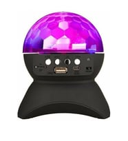 Disko Topu Led Işıklı Şarjlı Bluetooth Hoparlör Disco Speaker Aux Fm Tf Card Siyah