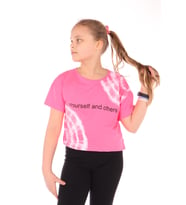 Toontoy Kız Çocuk Baskılı Tişört (Neon Pembe)