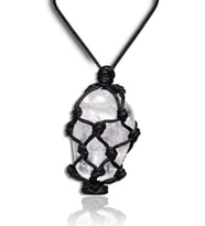 Sertifikalı Ayarlanabilir Doğal Kristal Kuvars Taşı Kolye - 1.kalite (Çok Renkli)