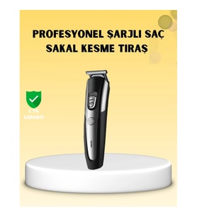 Mey İthalat® Profesyonel Saç ve Sakal Kesme Tıraş Makinesi Kablosuz Ergonomik Tasarım