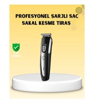 Mey İthalat® Profesyonel Saç ve Sakal Kesme Tıraş Makinesi Kablosuz Ergonomik Tasarım