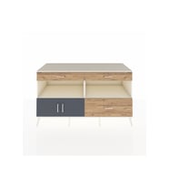 Kronos Konsol 2 Raflı 3 Çekmeceli 2 Kapaklı 176x59x99 Aytaşı-Antrasit/Çam