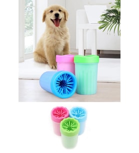 Pati Ayak Yıkama Kovası Silikon Jel Fırçalı Kedi Köpek (küçük)